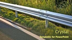  Presentation with gray - Presentation theme enhanced with long-gray-metal-barrier-bump background and a tawny brown colored foreground