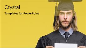  Presentation with blank backgroud - Presentation having long hair holding blank paper background and a  colored foreground