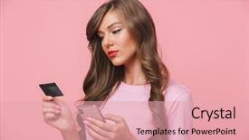  Presentation with car accident cell phone - Presentation featuring long hair holding cell phone background and a lemonade colored foreground