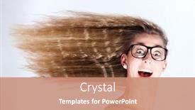  Presentation with long hair - Beautiful PPT layouts featuring long-hair-of-woman-blowing backdrop and a coral colored foreground