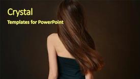  Presentation with real woman hair texture human - Beautiful presentation featuring long hair on dark brown backdrop and a wine colored foreground
