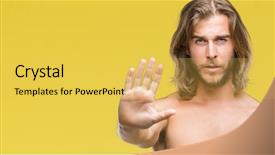  Presentation with long hair man - Amazing PPT layouts having long hair showing sexy body backdrop and a  colored foreground