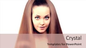  Presentation with hair loss - Slide deck enhanced with long hair updo hairstyle hair salon fashion model with shiny hair woman with healthy hair girl with luxurious haircut hair loss surprised girl with hair volume background and a coral colored foreground