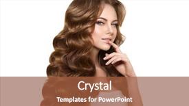  Presentation with hair loss - PPT theme featuring long hair waves curl background and a tawny brown colored foreground