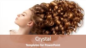  Presentation with haircut - Audience pleasing PPT layouts consisting of long hair waves curls updo backdrop and a coral colored foreground