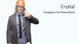  Presentation with architec - Theme featuring long hair wearing safety background and a white colored foreground