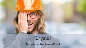  Presentation with architec - Audience pleasing PPT layouts consisting of long hair wearing safety backdrop and a light blue colored foreground