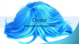  Presentation with long hair - Audience pleasing slide deck consisting of long-haired blue wig backdrop and a cyan colored foreground