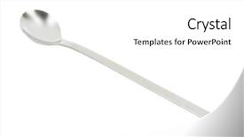  Presentation with ice cream sundae - Audience pleasing presentation consisting of long handle metal spoon suitable backdrop and a white colored foreground