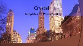  Presentation with park night city - Cool new presentation with long island - central park and manhattan skyline backdrop and a  colored foreground