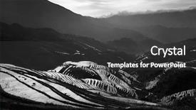  Presentation with rice fields - PPT theme consisting of  background and a  colored foreground