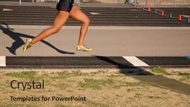  Presentation with high jump up - Beautiful presentation theme featuring front headlight of speeding police motor bike note slight blurriness best at smaller sizes backdrop and a dark gray colored foreground