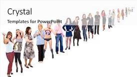  Presentation with team - Amazing PPT theme having long line - perspective team business backdrop and a  colored foreground