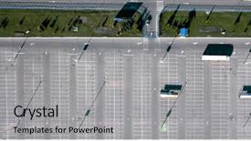  Presentation with street lamps - Slides having long lines square - aerial view from the drone background and a light gray colored foreground