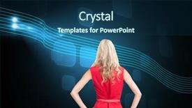  Presentation with microwave imaging image of modern - PPT theme featuring long lines square - composite image of elegant blonde background and a  colored foreground