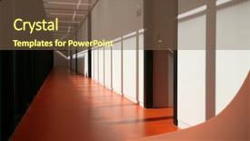  Presentation with modern - Colorful presentation theme enhanced with long lines square - corridor modern backdrop and a tawny brown colored foreground