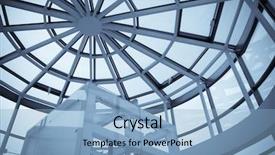  Presentation with modern building - Amazing theme having long lines square - modern building backdrop and a light blue colored foreground