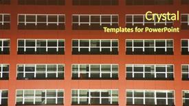  Presentation with empire state building night - Beautiful PPT theme featuring long lines square - red building background taken backdrop and a tawny brown colored foreground