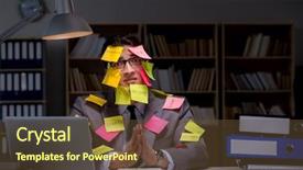  Presentation with late - Amazing presentation having long list - businessman staying late to sort backdrop and a  colored foreground