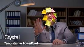  Presentation with paddle out hawaii - Slide deck with long list - businessman staying late to sort background and a  colored foreground