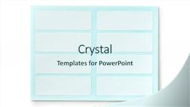  Presentation with labeling - Presentation theme featuring long list - white labeling stickers with blue background and a sky blue colored foreground