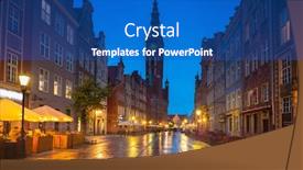  Presentation with town hall - Beautiful presentation featuring long-market-and-old-town backdrop and a ocean colored foreground