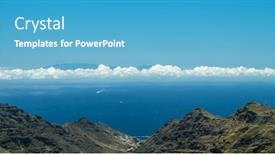  Presentation with band - Slide deck enhanced with long-narrow-band-of-cloud background and a teal colored foreground