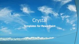  Presentation with band - PPT layouts featuring long-narrow-band-of-cloud background and a teal colored foreground