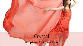  Presentation with normal - Presentation theme consisting of long red cloth isolated normal background and a coral colored foreground