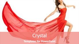  Presentation with normal - Beautiful slide set featuring long red cloth isolated normal backdrop and a coral colored foreground