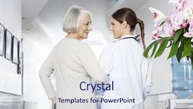  Presentation with rehab - PPT layouts consisting of long service - disabled senior patient standing background and a sky blue colored foreground