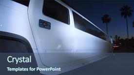  Presentation with sophisticated luxury life - Audience pleasing presentation theme consisting of long service - luxury limo limousine night life backdrop and a ocean colored foreground