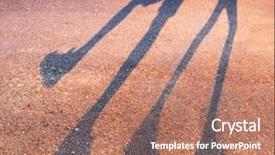  Presentation with parking lot - Slide deck enhanced with long shadow of a person background and a coral colored foreground