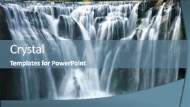 Presentation with waterfall - PPT theme having long shutter speed taiwan 2016 background and a teal colored foreground