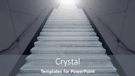  Presentation with light - Cool new slides with long-stair-and-light backdrop and a gray colored foreground