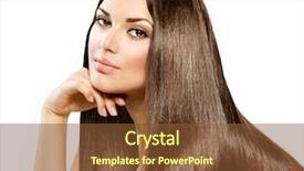  Presentation with long hair - Amazing presentation design having long straight hair beautiful brunette backdrop and a tawny brown colored foreground
