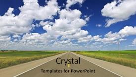  Presentation with stretch - Slides featuring long stretch of flat highway background and a coral colored foreground