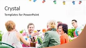  Presentation with neighbors - Theme with friends and neighbors on long background and a white colored foreground