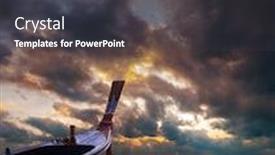  Presentation with hang - Audience pleasing PPT layouts consisting of long tailed boat ruea hang yao at sunrise in phuket thailand backdrop and a dark gray colored foreground