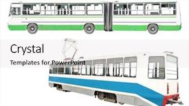  Presentation with tram - Audience pleasing PPT theme consisting of bright picture of couple eating different food focus on man backdrop and a  colored foreground.