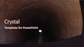  Presentation with end - Presentation consisting of long tunnel with a light background and a wine colored foreground