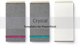  Presentation with teal - Theme having long-vertical-grey-notebooks-ring background and a light gray colored foreground