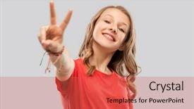  Presentation with red grey - Presentation consisting of long wavy hair in red background and a red colored foreground