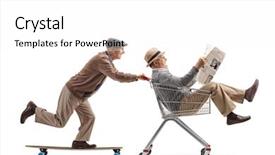  Presentation with old newspaper - Presentation consisting of pushing a shopping cart background and a white colored foreground