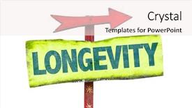  Presentation with white - Beautiful slides featuring longevity sign isolated on white backdrop and a sky blue colored foreground