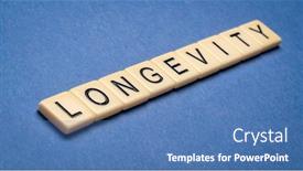  Presentation with tiles - Presentation theme consisting of longevity-word-in-ivory-letter background and a teal colored foreground