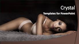  Presentation with exotic soap - Colorful slide deck enhanced with longing - beautiful exotic young woman lying backdrop and a black colored foreground
