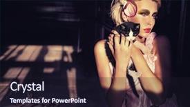  Presentation with hello kitty cute little kitten - PPT layouts having longing - beautiful young woman portrait holding background and a  colored foreground