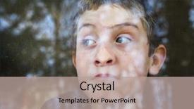  Presentation with nose - Amazing presentation theme having longing - boy pressing his nose backdrop and a  colored foreground