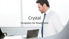  Presentation with office - Beautiful slides featuring longing - close up serious businessman standing backdrop and a white colored foreground